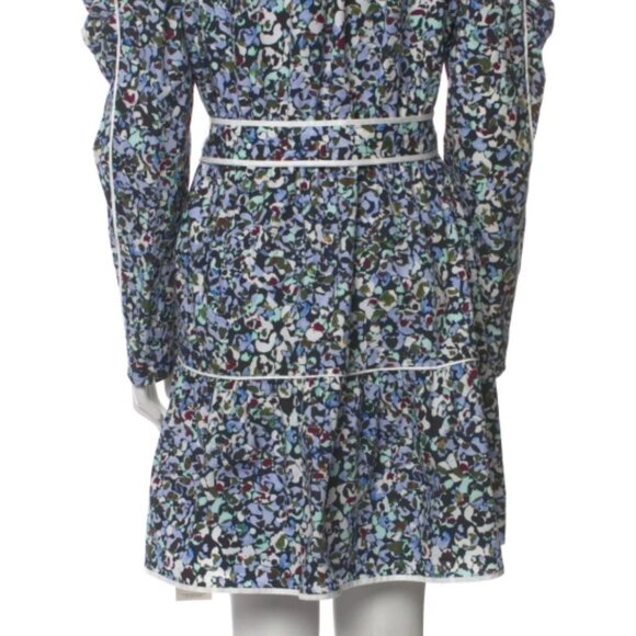 NWOT Marie Oliver Vienna Cotton Seastone Mini Dress 1 $374 - Picture 8 of 9